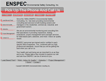 Tablet Screenshot of enspecenv.com